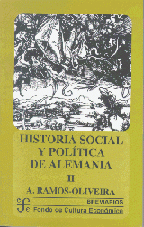 Historia social y poltica de Alemania II par  Antonio Ramos Oliveira